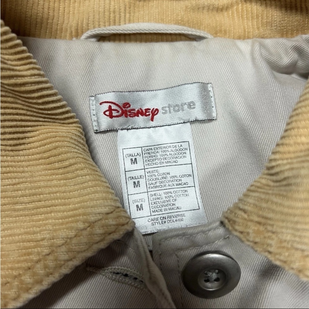 Disney Eeyore Winnie The Pooh chore jacket Women’s Size Medium Beige Vintage 90s - Picture 9 of 14